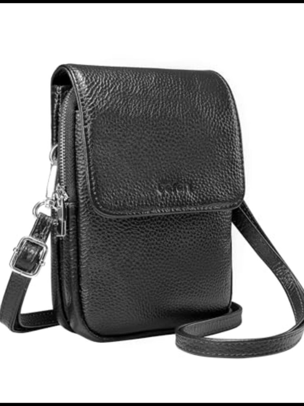 Genuine Leather Cell Phone Crossbody Bag RFID Blocking